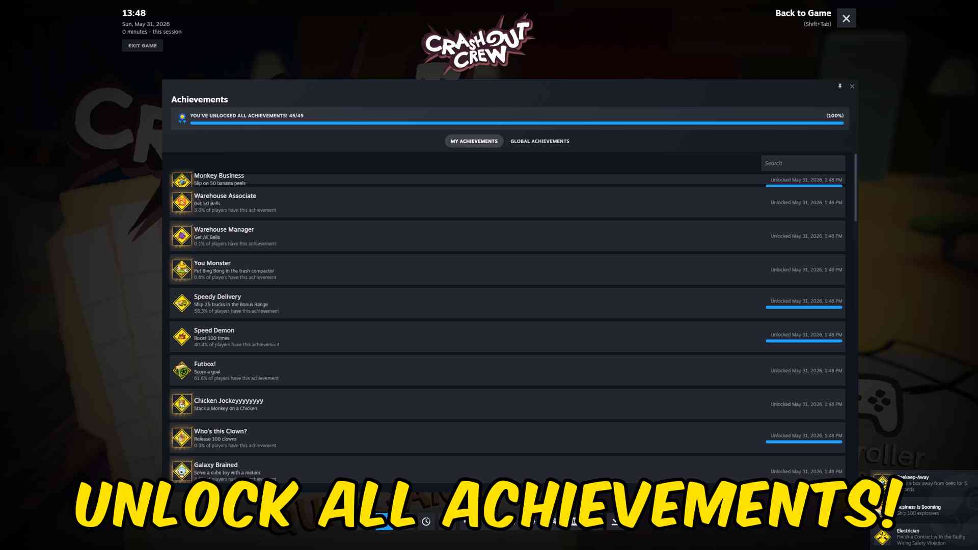 Crashout Crew — Achievement Unlocker (screenshot 2)